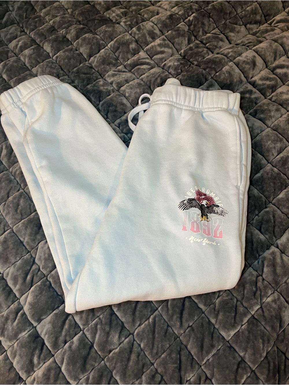 GUC Abercrombie & Fitch Y2K vintage-style graphic fleece joggers